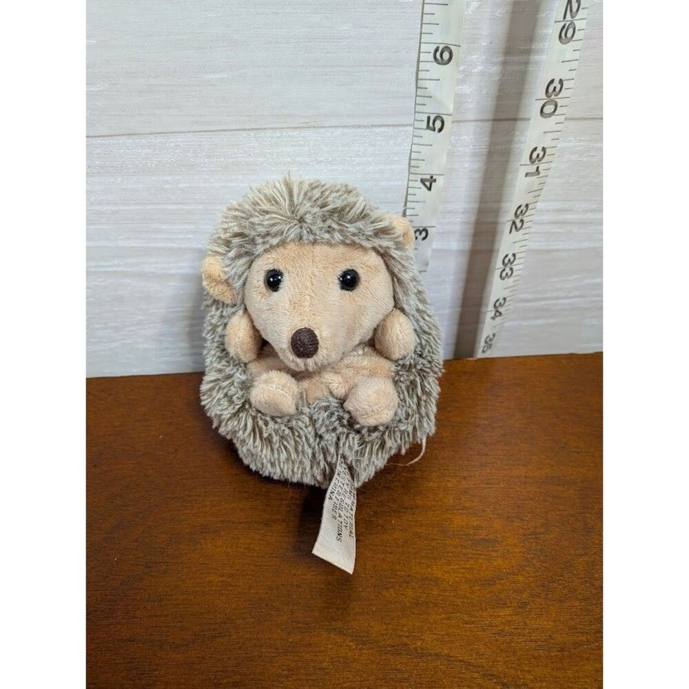 DILLY DUDU Hedgehog Plush 5" Small Stuffed Animal Toy Brown Tan COTTAGECORE Soft